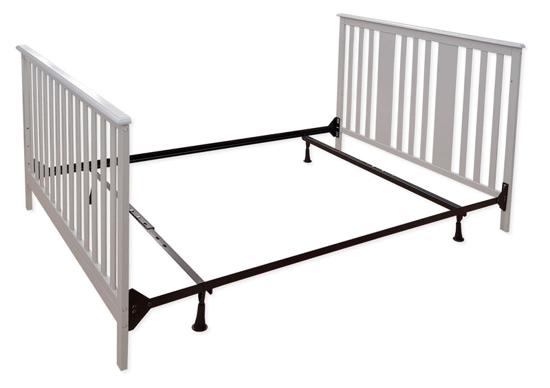 Crib with transition barrier - ADAMS - Gray