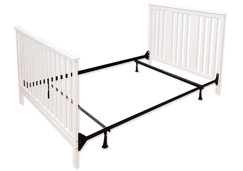 Crib with transition barrier - ADAMS - White