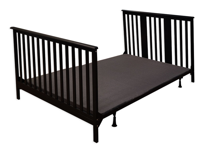 Crib with transition barrier - ADAMS - Black