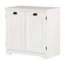 Armoire de rangement avec 2 portes Prairie - Blanc solide