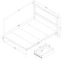 Ensemble lit plateforme et tête de lit double/queen 54"/60"Step One - Noir solide