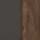 Commode 5 tiroirs Olvyn - Noyer naturel et Charbon