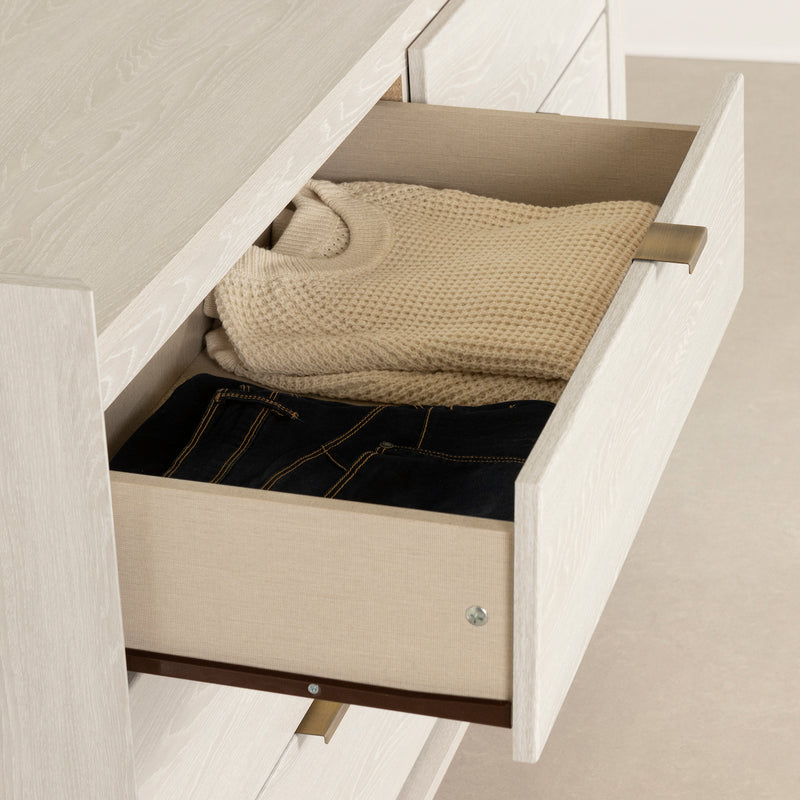 Hype 6-Drawer Double Dresser - Winter Oak Hype 6-Drawer Double Dresser - Winter Oak