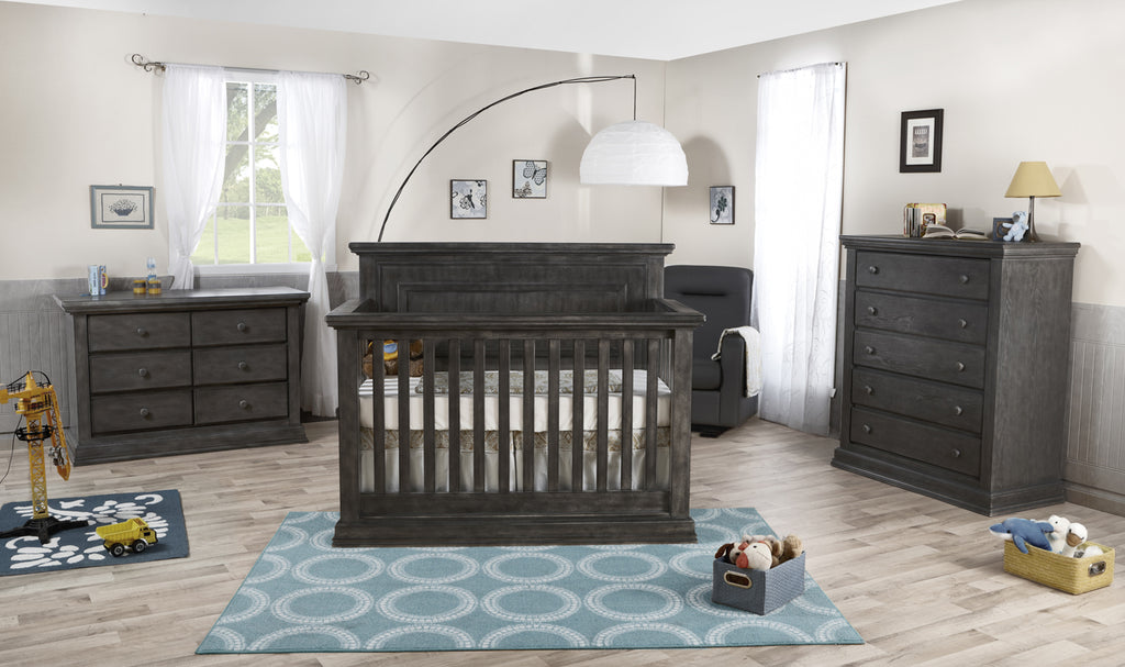 Crib and Dresser Modena Collection Granite Pali