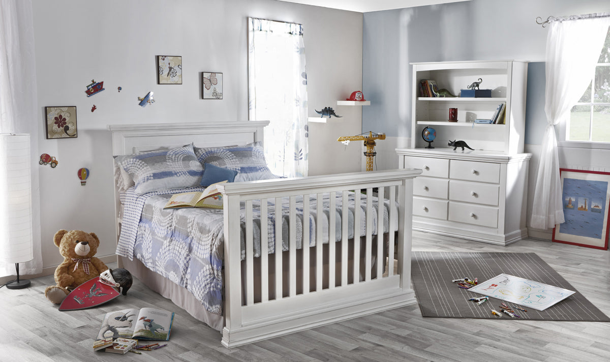 Crib and Dresser Modena Collection Vintage White Pali