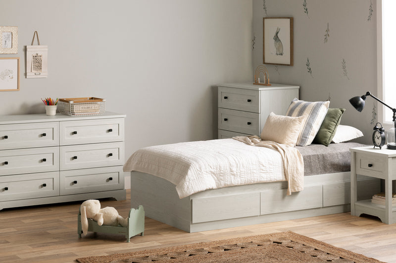 Lit matelot 3 tiroirs simple 39" Hazen - Pin blanc
