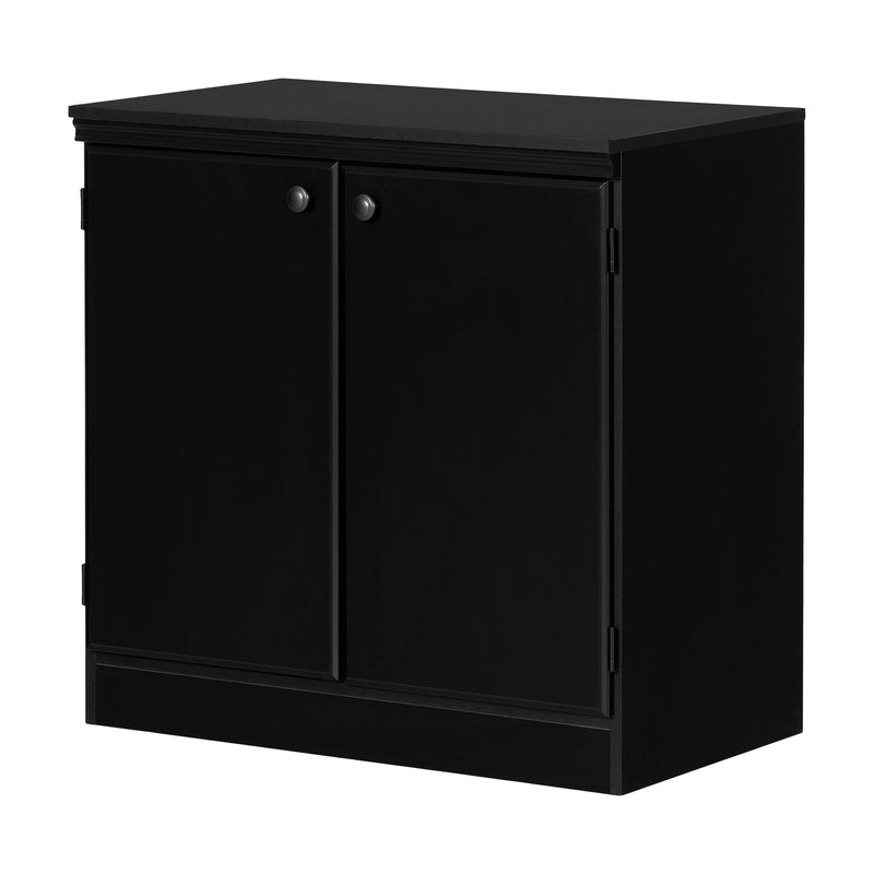 Armoire de rangement 2 portes Morgan - Noir solide