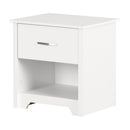 Table de chevet 1 tiroir Fusion - Blanc solide