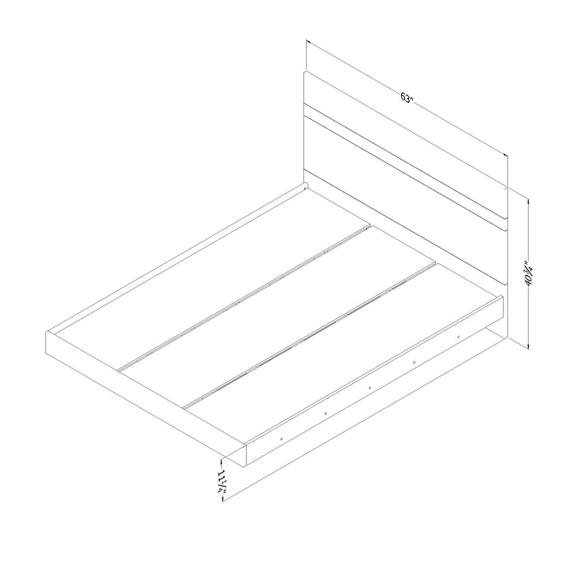 Flam - Bed Set - Platform Bed and Headboard kit