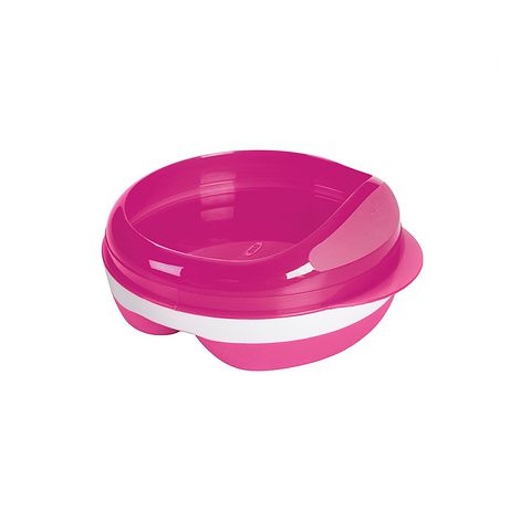 Divided Feeding Dish with Removable Ring - Pink