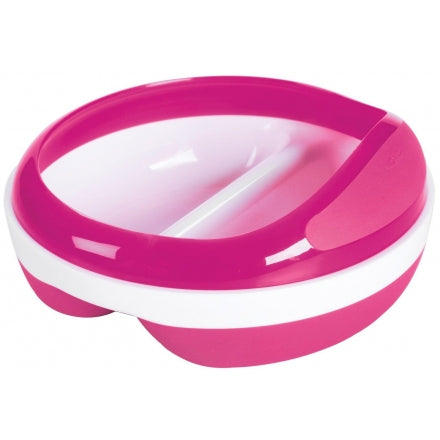 Divided Feeding Dish with Removable Ring - Pink