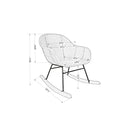 Chaise berçante Balka - Rotin Noir