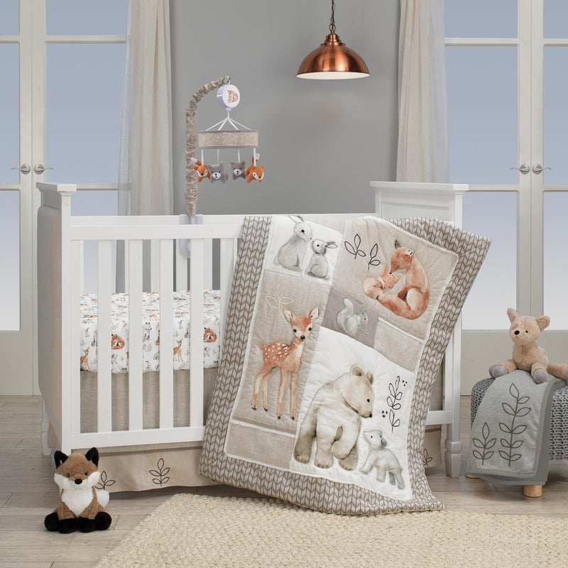 Painted Forest 4-Piece Crib Bedding Set