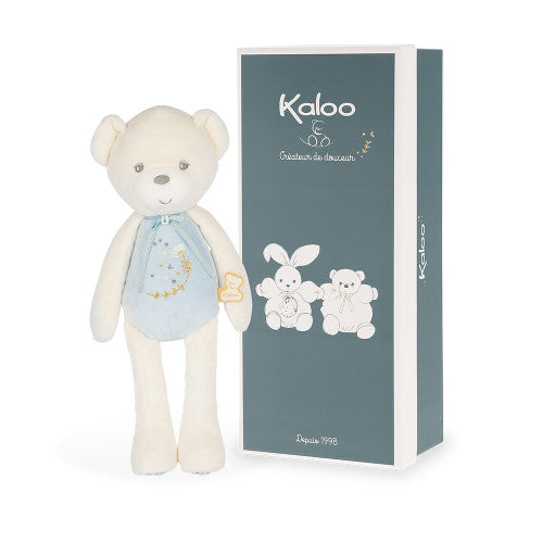 Peluche Perle Musical - Ourson Bleu