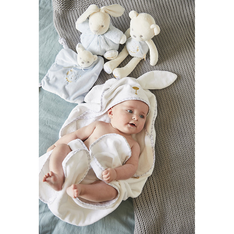 Peluche Perle Musical - Ourson Bleu