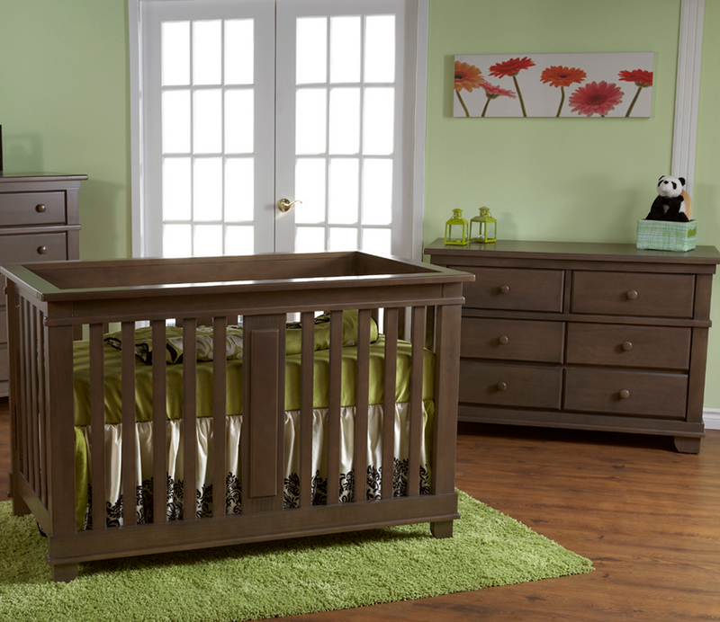 Crib and Double Dresser Lucca Slate