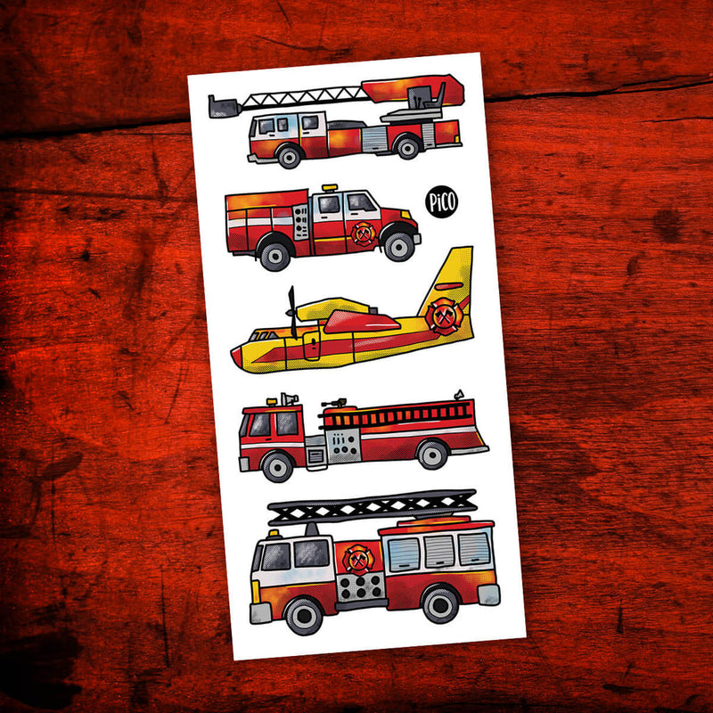 Tatouage - Les véhicules de pompier