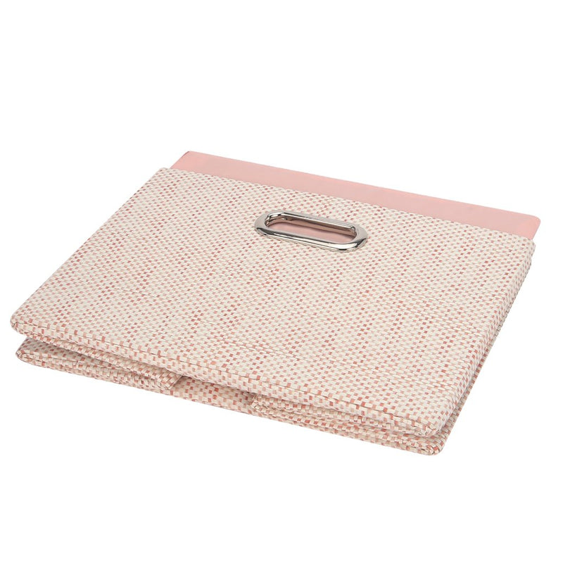 Panier de rangement - Rose et blanc