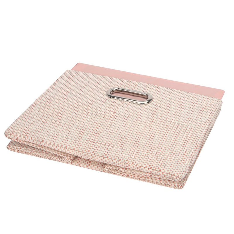 Panier de rangement - Rose et blanc