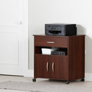 Rangement à imprimante sur roulettes Axess - Cerisier royal