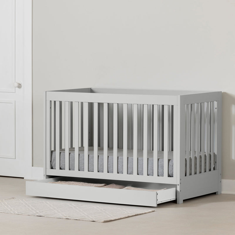 Crib with Drawer  Cookie Soft Gray 12310