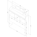 Tête de lit simple 39" bibliothèque Tiara -Blanc solide