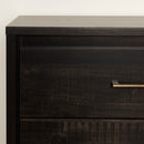 Bureau double 6 tiroirs Gravity - Noir antique