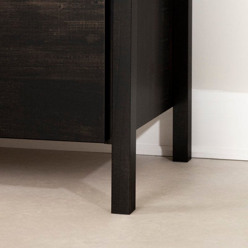 Bureau double 6 tiroirs Gravity - Noir antique