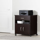 Rangement à imprimante sur roulettes Axess - Chocolat