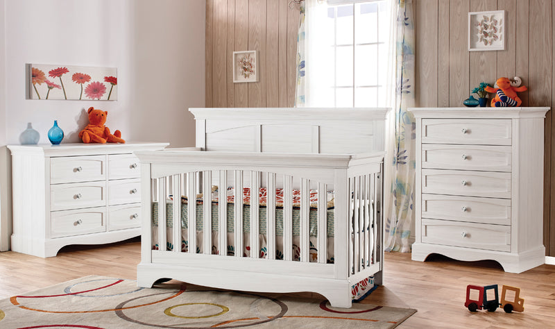 Crib and Double Dresser Ragusa Vintage White