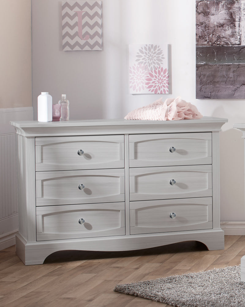 Crib and Double Dresser Ragusa Vintage White