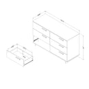 Bureau double 6 tiroirs Cavalleri -Blanc solide