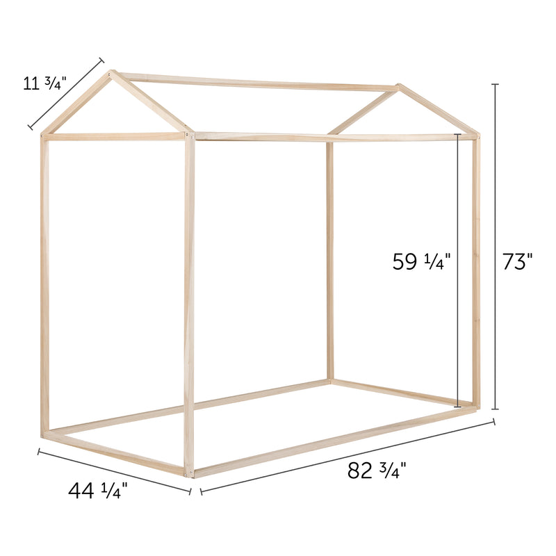 Lit maison simple 39" Sweedi - Bois