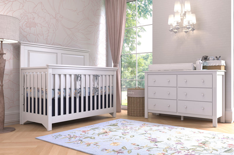 Crib and double dresser Caleb 4000 White