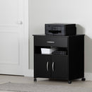 Rangement à imprimante sur roulettes Axess - Noir solide