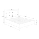 Fusion - Queen Upholstered Full Bed - Light Gray