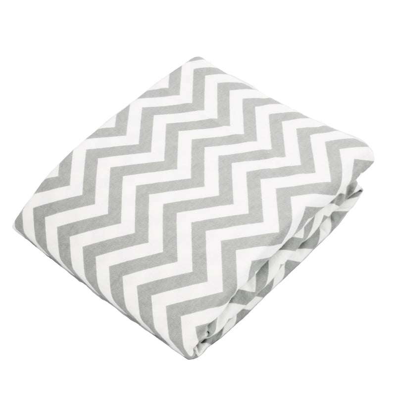 Drap contour pour lit de bébé - Chevron Gris