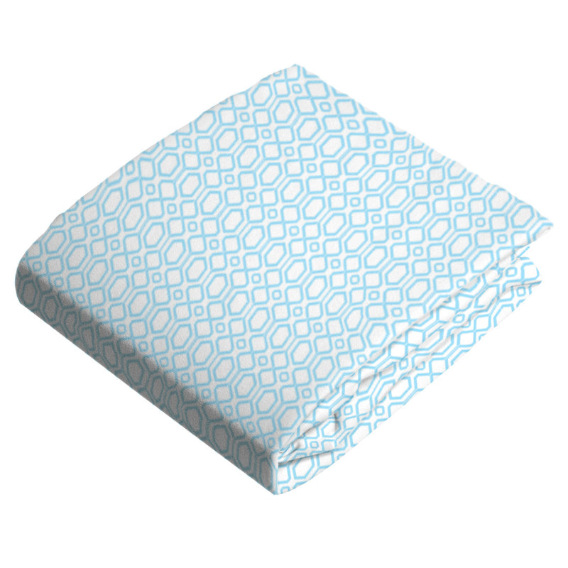 Drap contour pour lit de bébé - Octogone Bleu