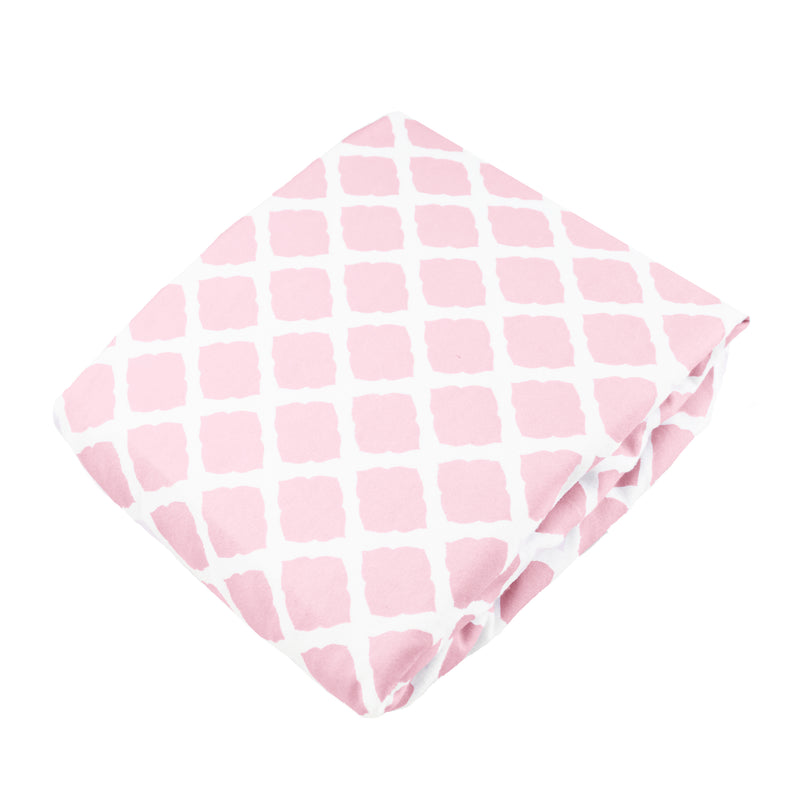 Drap contour pour lit de bébé - Lattice Rose