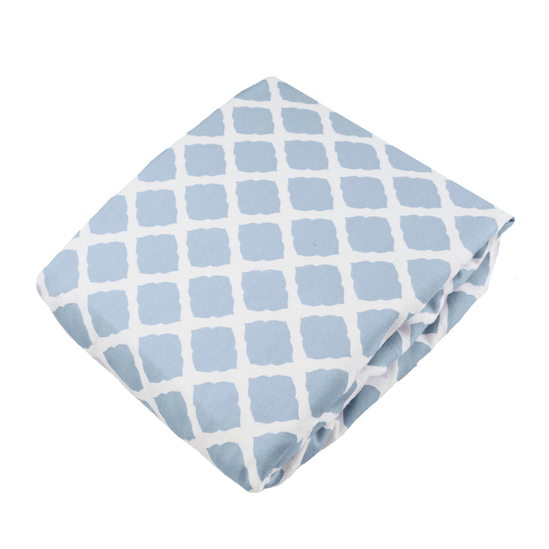 Drap contour pour lit de bébé - Lattice Bleu