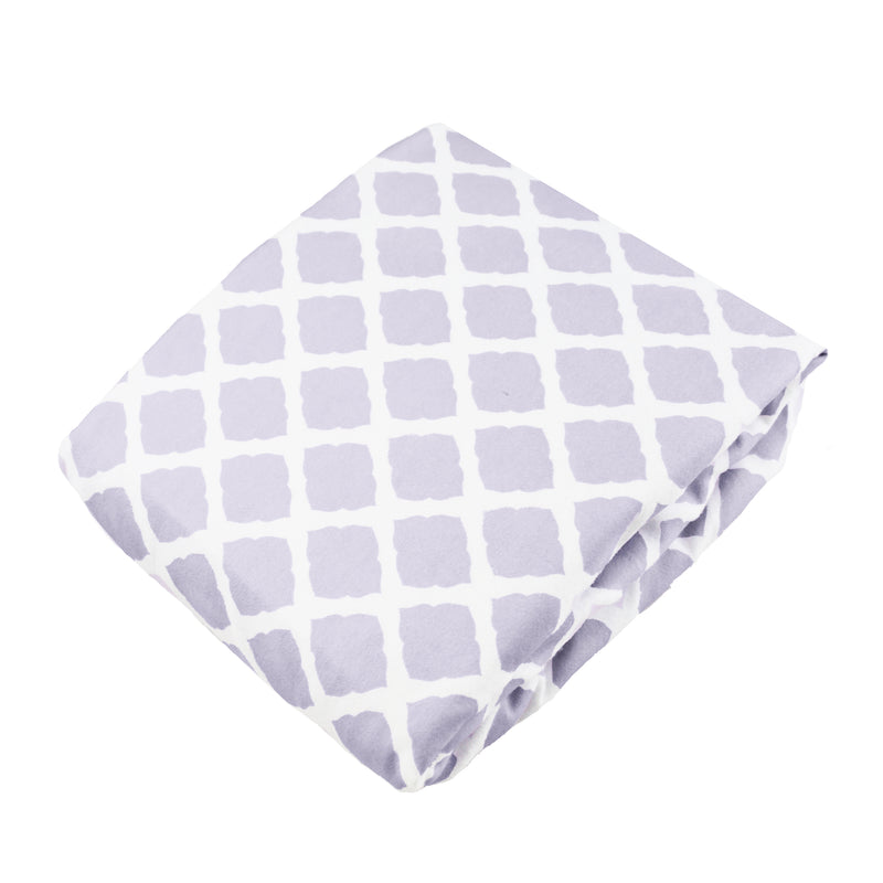 Drap contour pour lit de bébé - Lattice Lilas