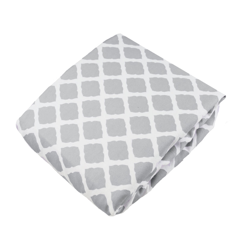 Drap contour pour lit de bébé - Lattice Gris