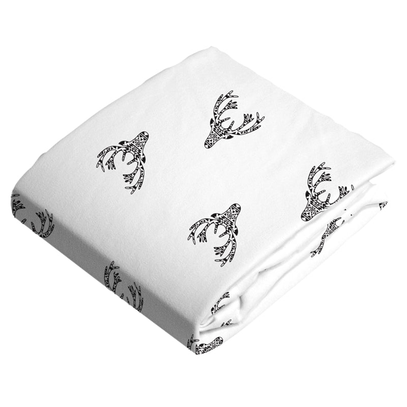 Crib Sheet | Deer Black & White