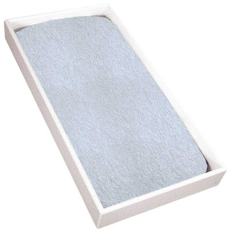 Housse pour matelas à langer en ratine - Bleu