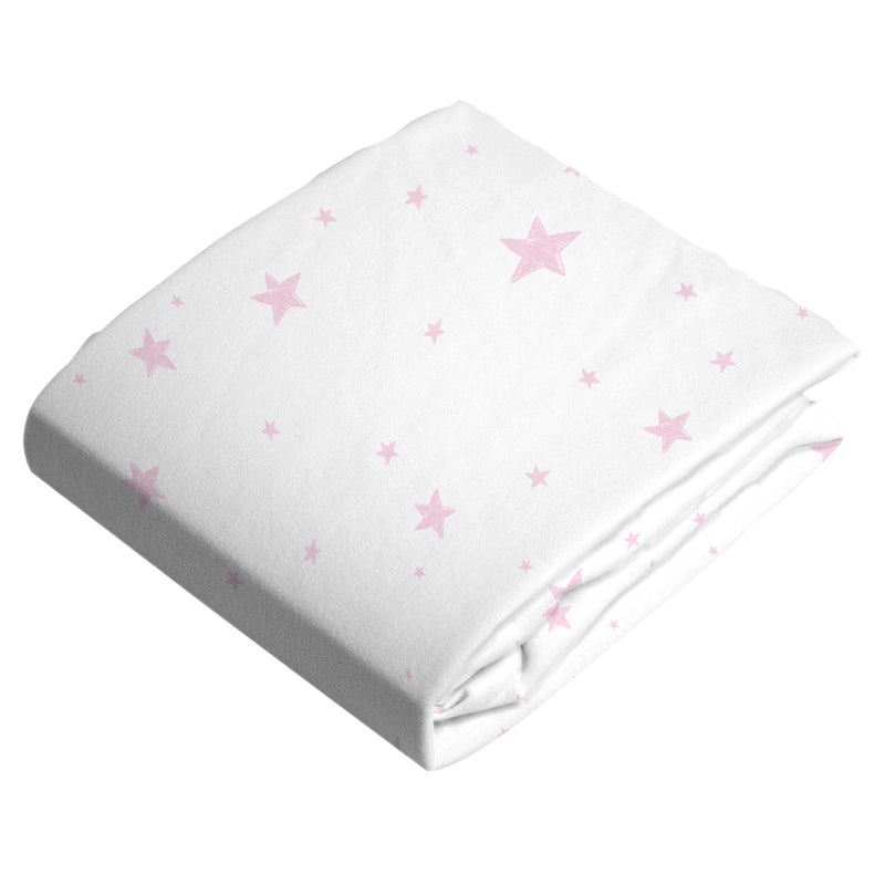Changing Pad Cover | Pink Scribble Stars