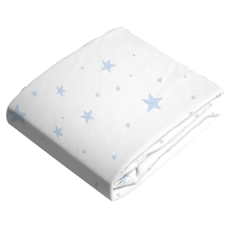 Changing Pad Cover | Blue Scribble Stars