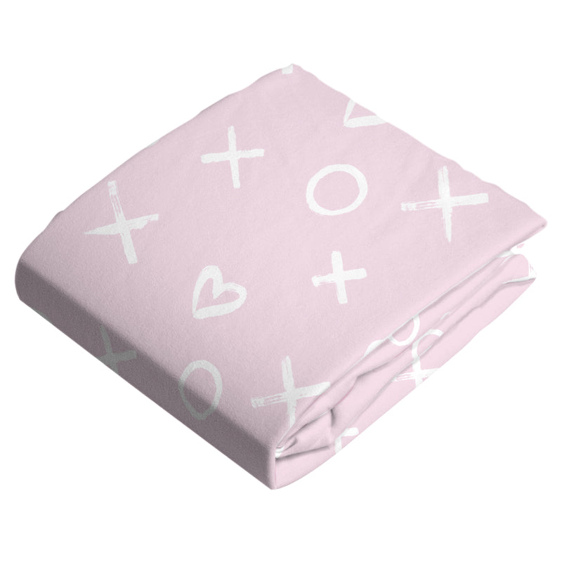 Changing Pad Cover | Pink XO