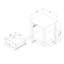 Table de chevet Hazen - Bleu marin