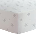 Drap contour pour lit de bébé en coton organique - Étoiles grises — Kushies Baby