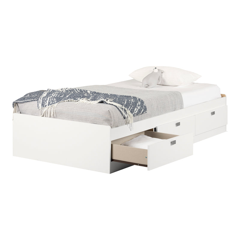 Lit matelot 3 tiroirs simple 39" Spark - Blanc solide
